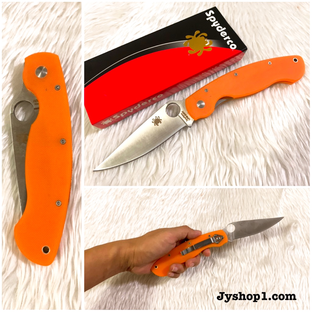 มีดพับ มีดพก Spyderco CPMS30V สีส้ม