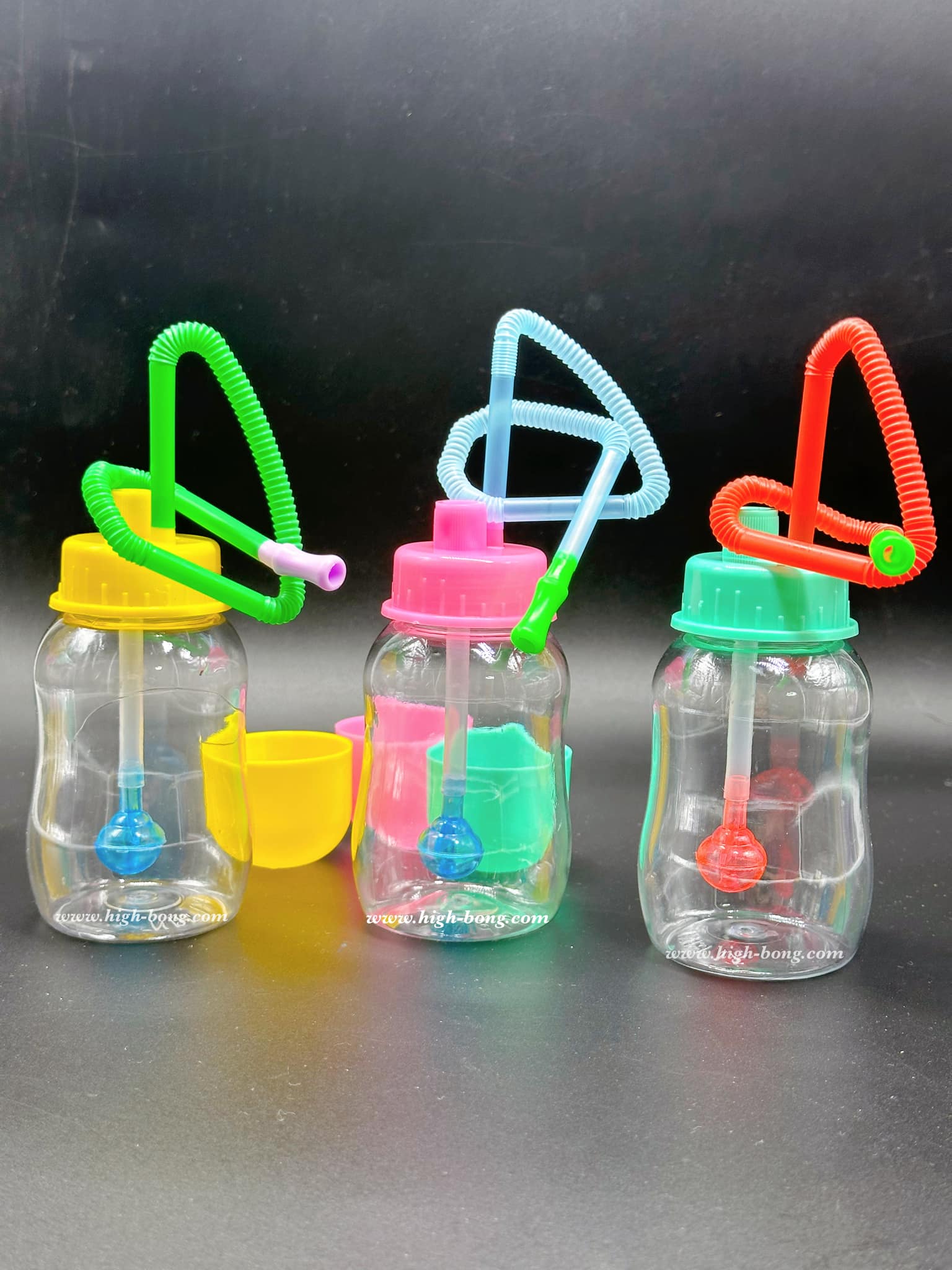 ขวดนมพลาสติกต่อถ้วยคัพลูกแก้ว (11.5cm)(ครบชุด)