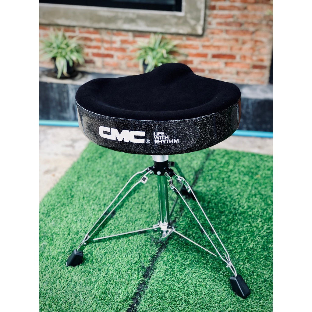 CMC เก้าอี้กลองชุด รุ่น CM-DT900 สีดำ เบาะกลม เบาะหนา ตัวล็อค