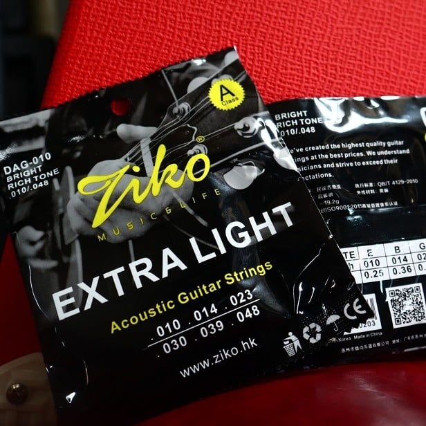 สายกีตาร์โปร่ง Ziko รุ่น DAG-010 เบอร์ 10