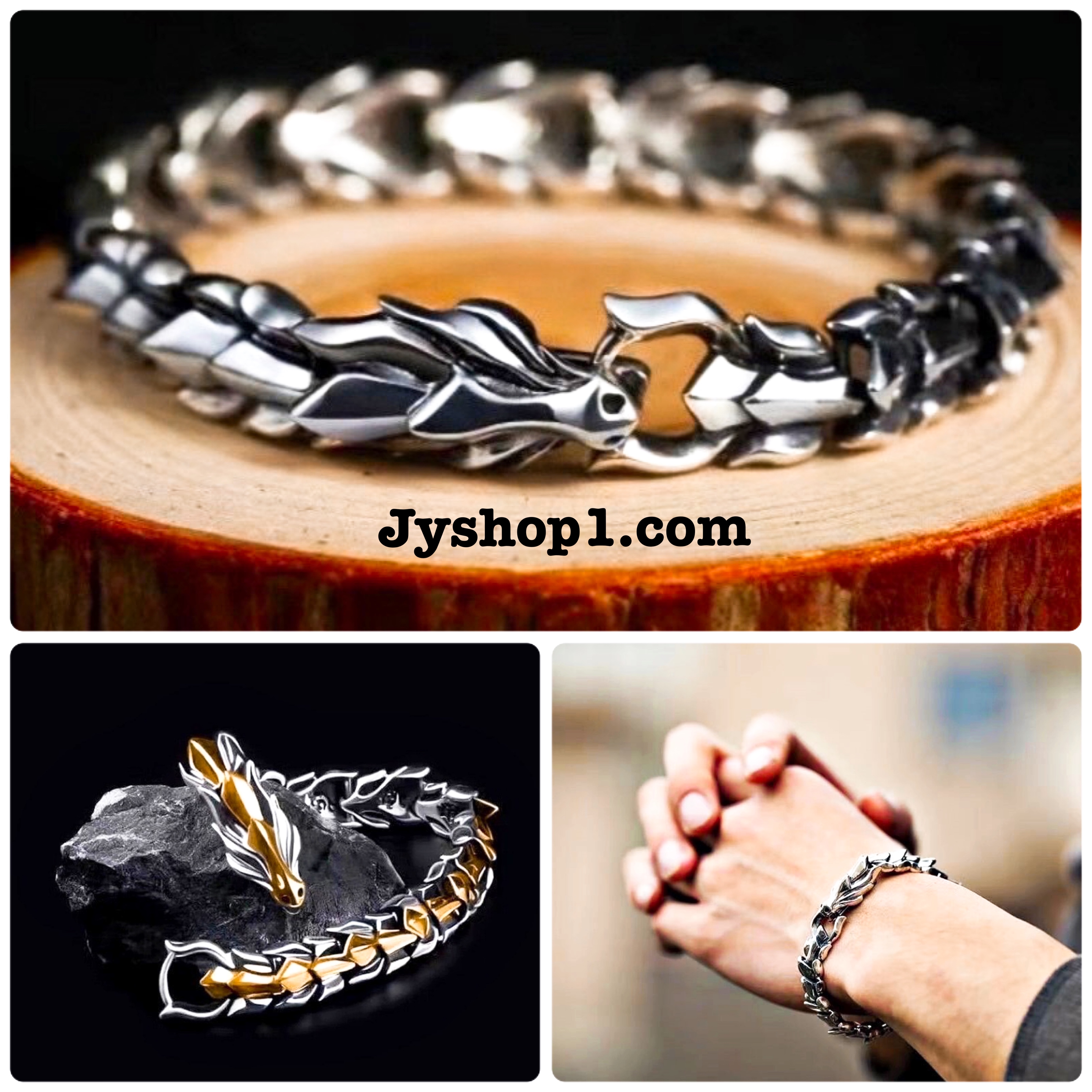 สร้อยข้อมือ เครื่องประดับ รูปหัวมังกร รหัส AC001 พร้อมส่ง ราคาถูก
