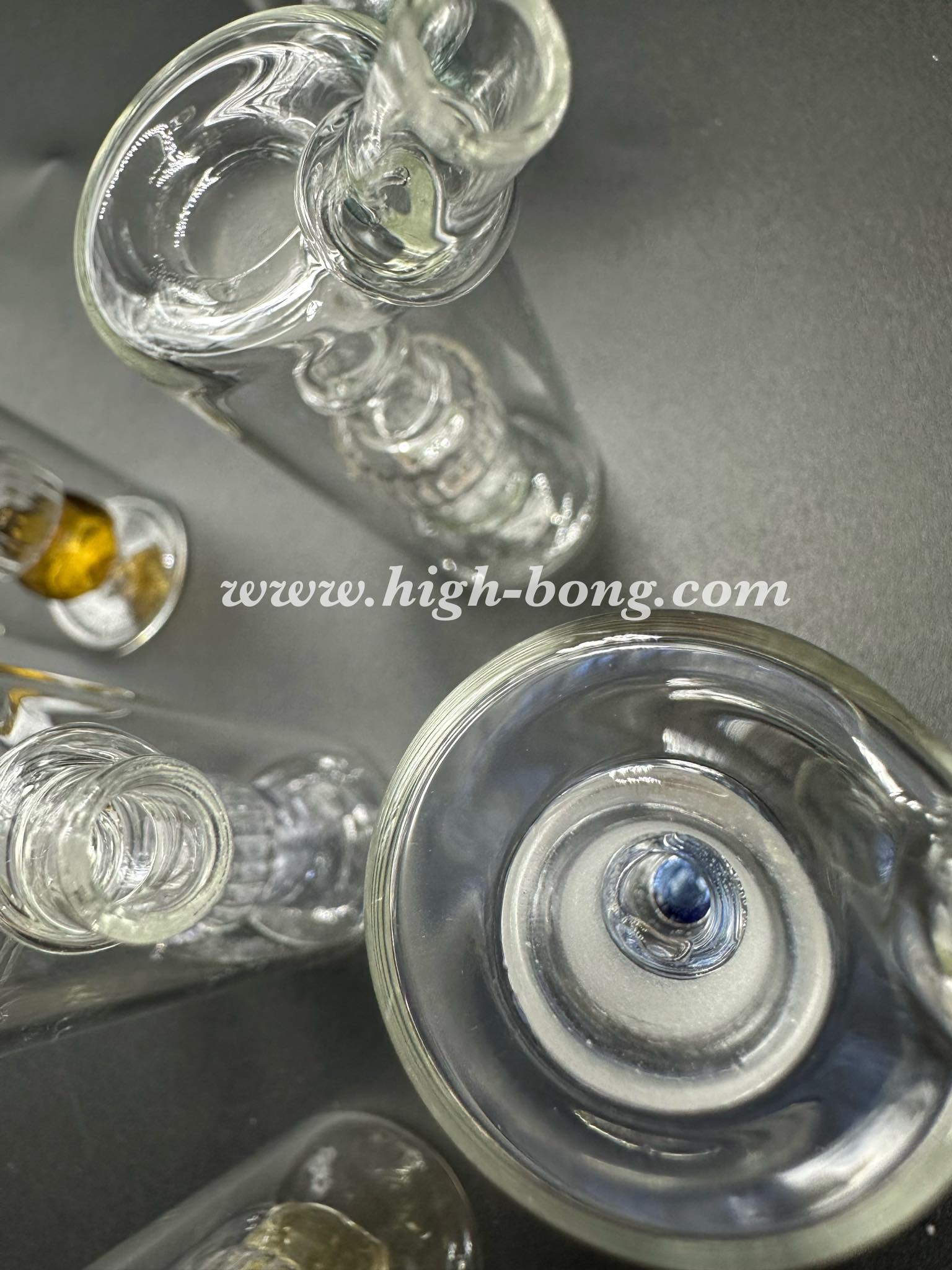 โจ๋แก้วแข็งข้อต่อก้านกลม (9cm.) (Yellow)