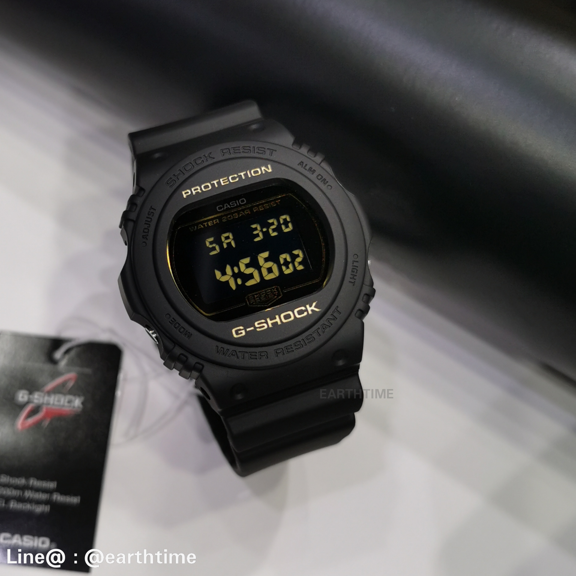 G-Shock Matte Black & Blue ของใหม่แท้100% รับประกัน 1 ปี รุ่น DW-5700BBM-1DR