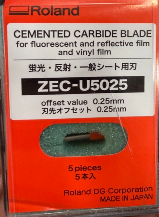 RLB-ZEC-U5025ใบมีดเครื่องตัดสติ๊กเกอร์ Roland แท้ ใช้ตัดสติ๊กเกอร์สะท้อนแสง (ราคาต่อ1ใบ)