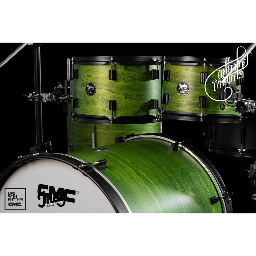 กลองชุด CMC Indy Series 2020 ไม้ Poplar สีเขียว ( Forrest Green ) OPTION 2 พร้อมชุด Hardware ฉาบ AA