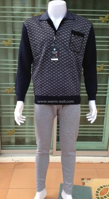 เสื้อเสวตเตอร์ ทอไหมพรม แขนยาวเล่นลายสไตล์แบรนด์ รุ่นคอปก งานเกรดพรีเมี่ยม