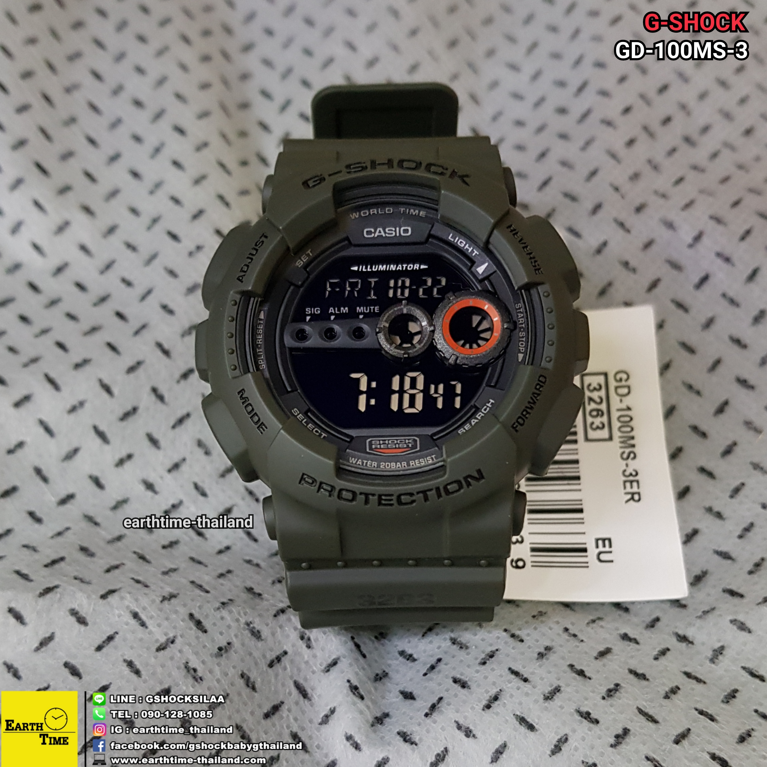 G-Shock ของใหม่แท้100% รับประกัน 1 ปี GD-100MS-3ER
