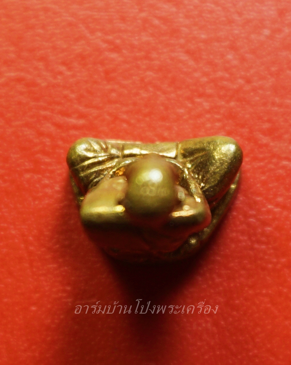 หลวงพ่อนวม วัดแจ้งเจริญ รูปหล่อ เนื้อทองเหลือง ตอกโค๊ตที่สังฆาฏิ(องค์ที่1)