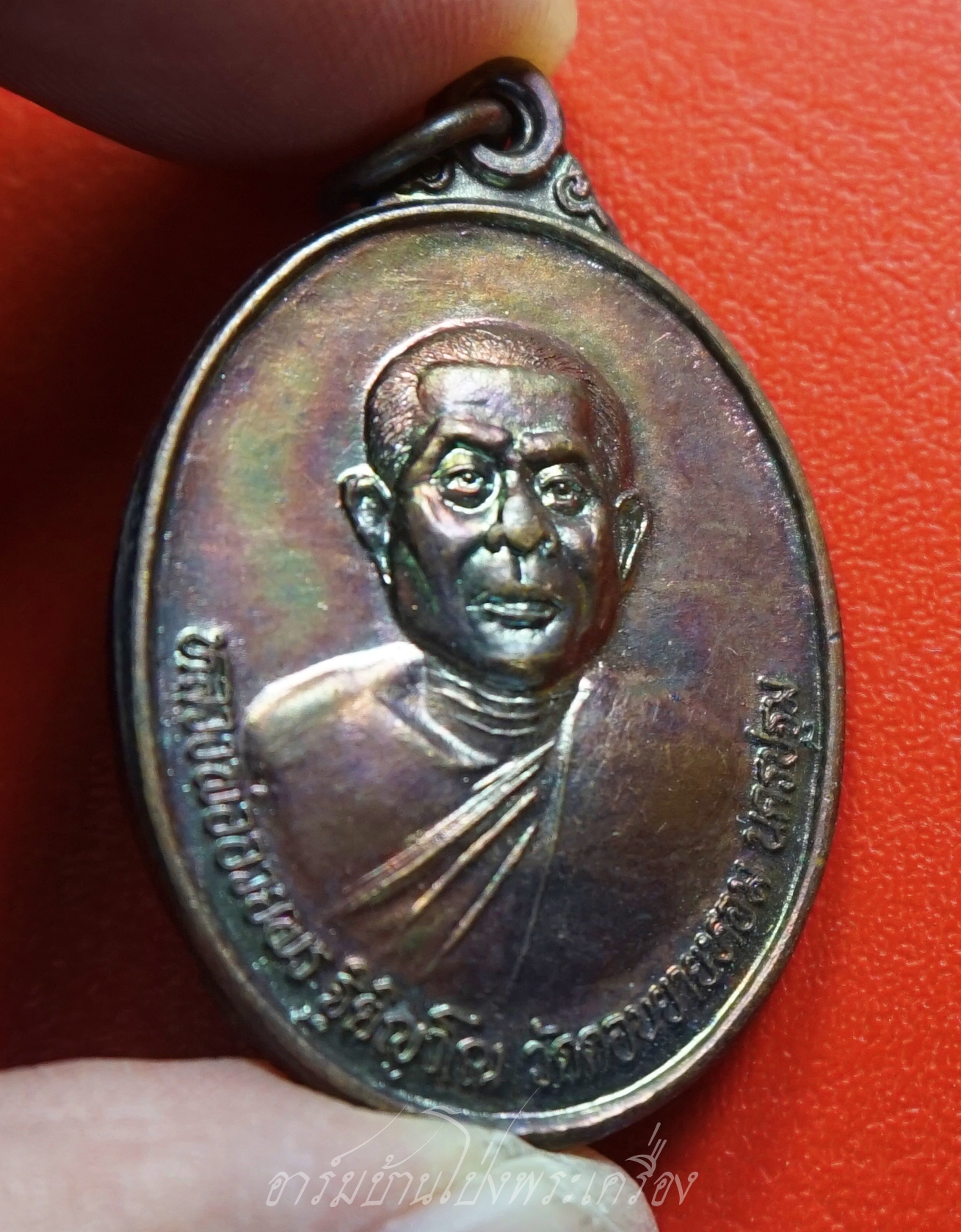 หลวงพ่ออวยพร วัดดอนยายหอม ปี๒๕๓๘ เนื้อทองแดงรมดำ(องค์ที่6)