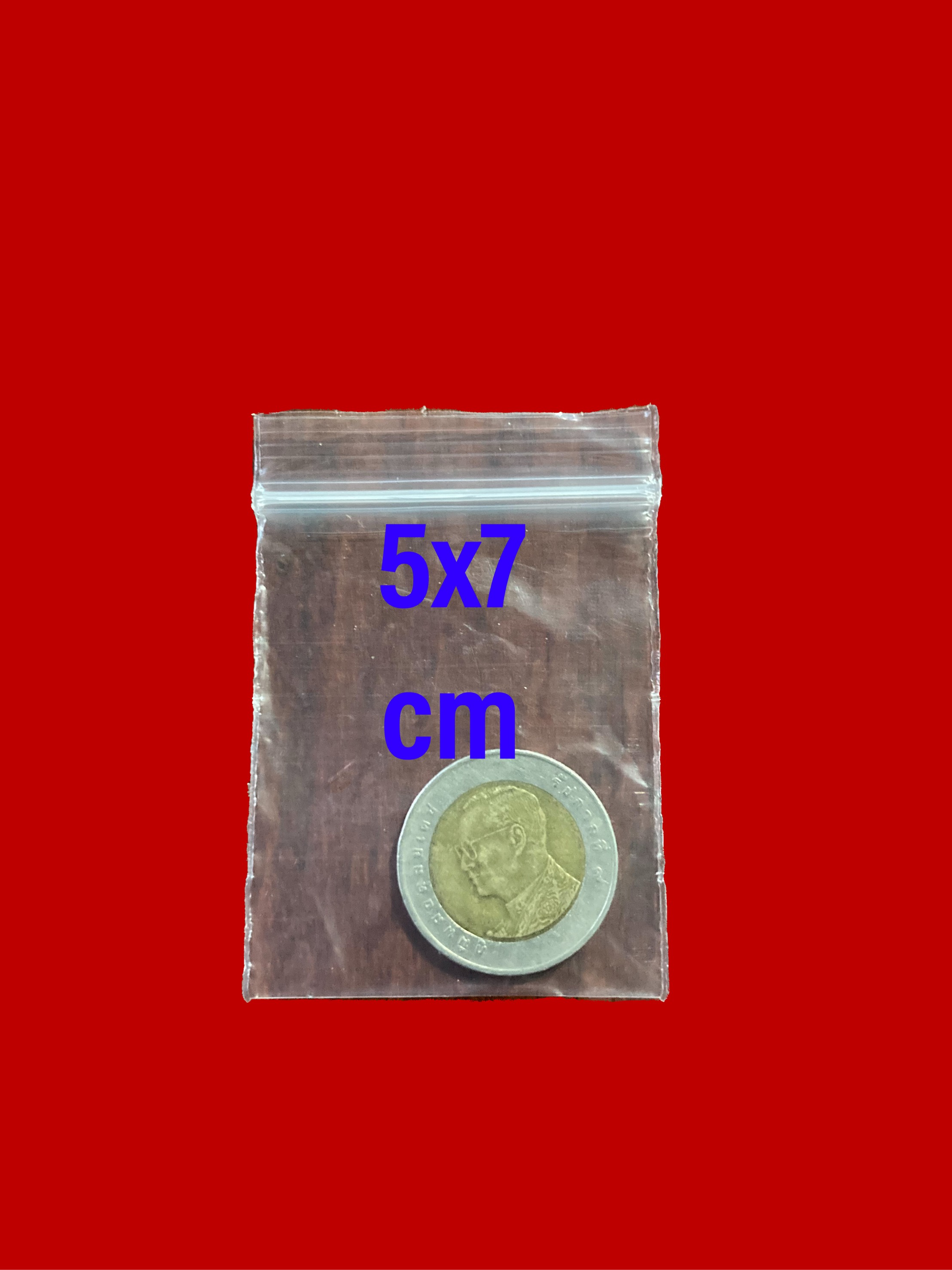 ถุงซิปใส 5x7 cm 1 ก.ก. ประมาณ 1900 ใบ