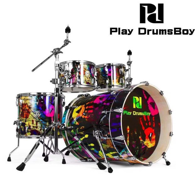 กลองชุดใหญ่ ดีไซด์สวย มีเอกลักษณ์เฉพาะตัว Play Drums Boy Palyboy Series สี Graffiti Art Playboy Series