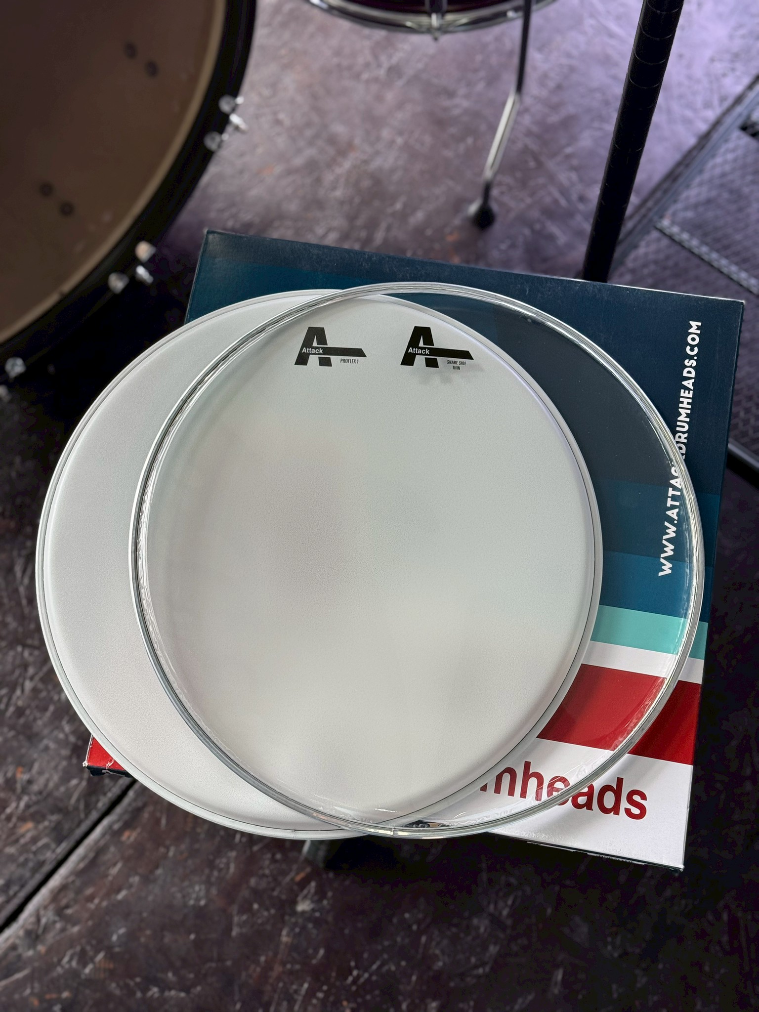 Designed in USA | ชุดหนังกลองสแนร์ หนังบน-ล่าง Attack UPSMP Snare Pack DHA14C-SS14T ขนาด 14 นิ้ว หนังกลอง ชั้นเดียว วัสดุพิเศษ Dynaflex