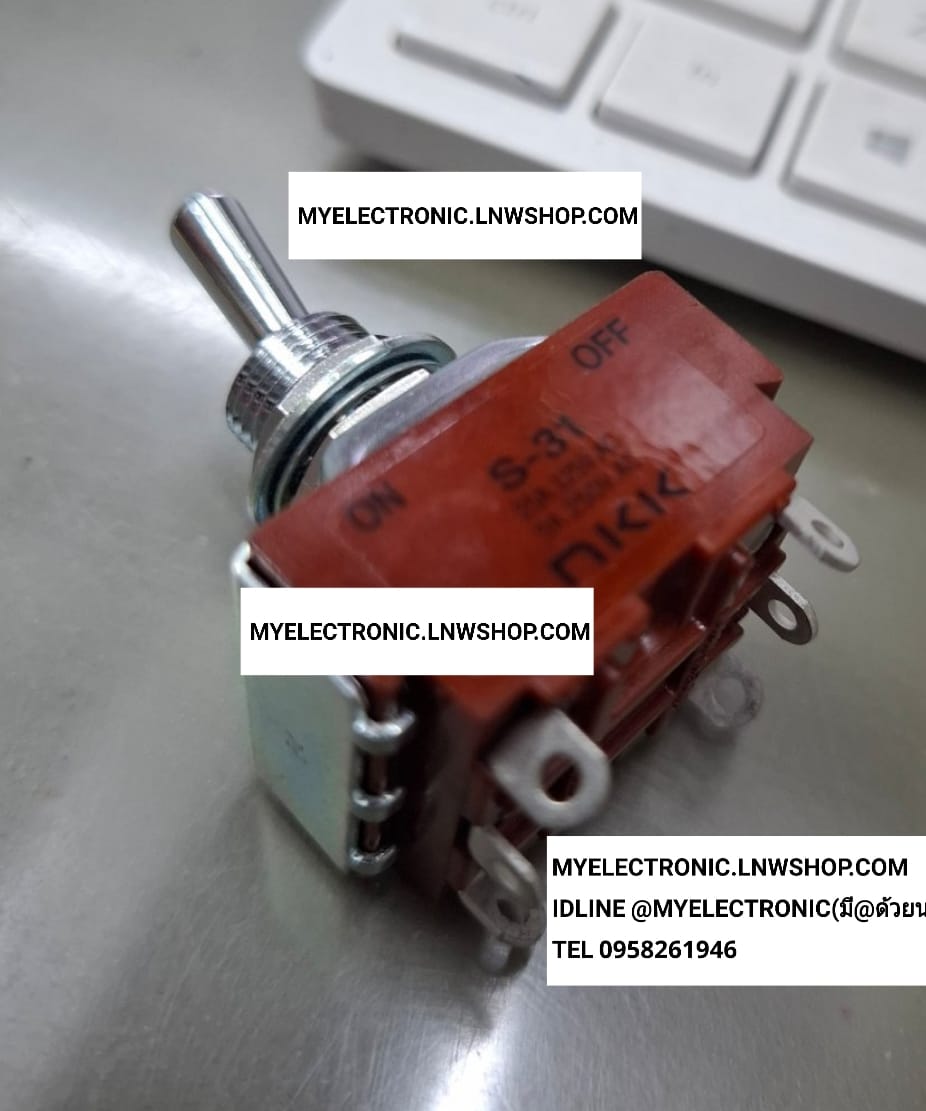 ขาย S-31 ยี่ห้อ NKK สวิทช์โย็ก6ขา โย็กล็อก ON-OFF MADE IN JAPAN ของ ญี่ปุ่น ของแท้ สวิตช์โย็ก 6ขา สวิทช์ สวิตช์ โย็ก MODEL รุ่น S31 ราคา ตัวละ . . . . หน่วย บาท