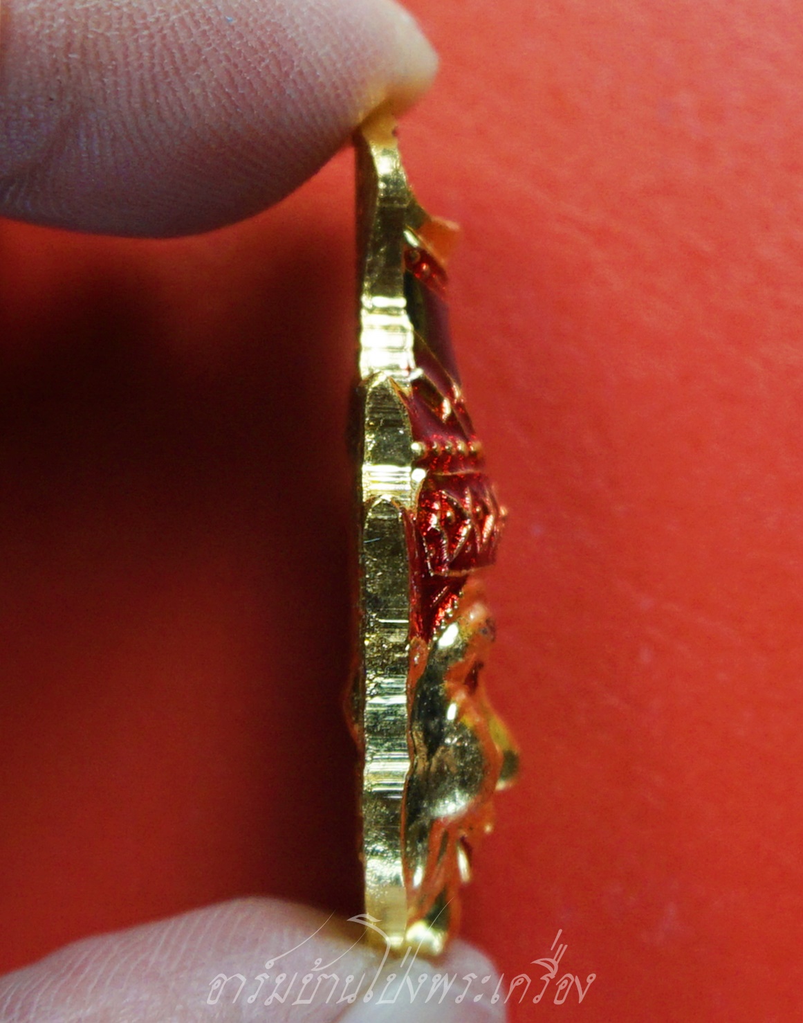 หลวงปู่แผ้ว วัดหนองพงนก เศียรพ่อแก่ กะไหล่ทองลงยา พิธีมหาจักรพรรดิ์ตราธิราช๑๐๘คณาจารย์(องค์ที่4)