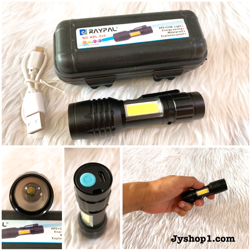 ไฟฉาย ไฟฉายชาร์จไฟ USB Raypal Apl-535
