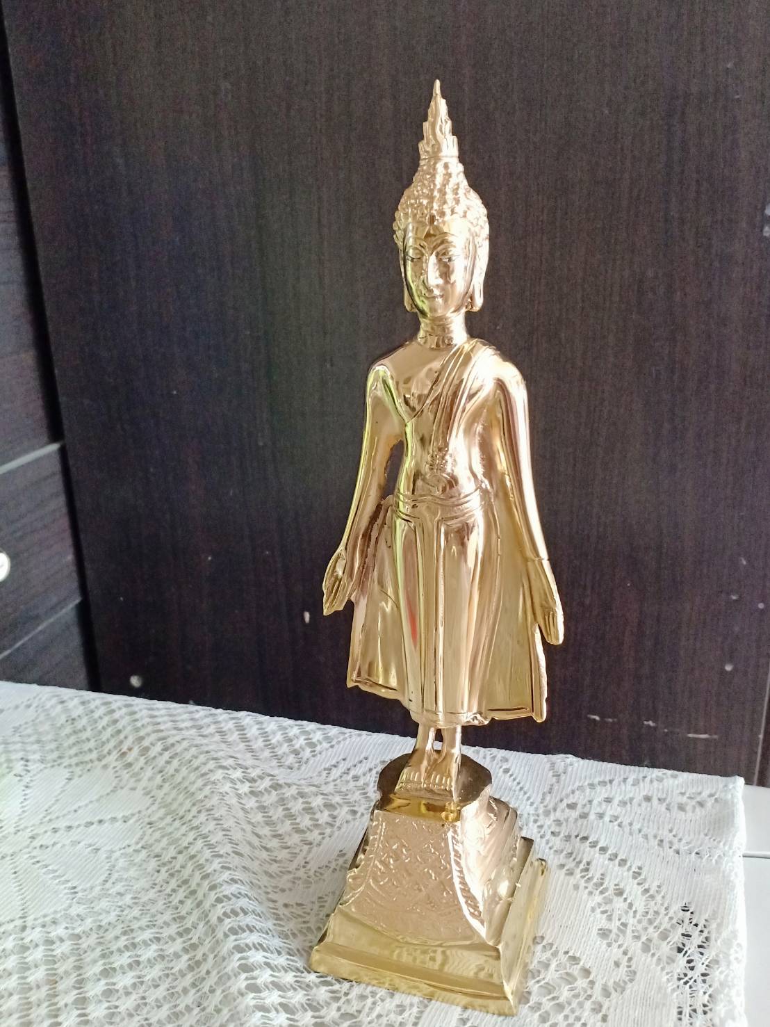 พระปางเปิดโลก ขนาด 3 นิ้ว เนื้องทองเหลือง