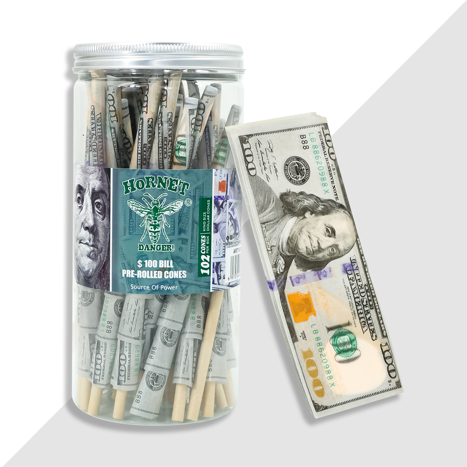 Pre Rolled Cones Dollar Bill Hornet (King Size)