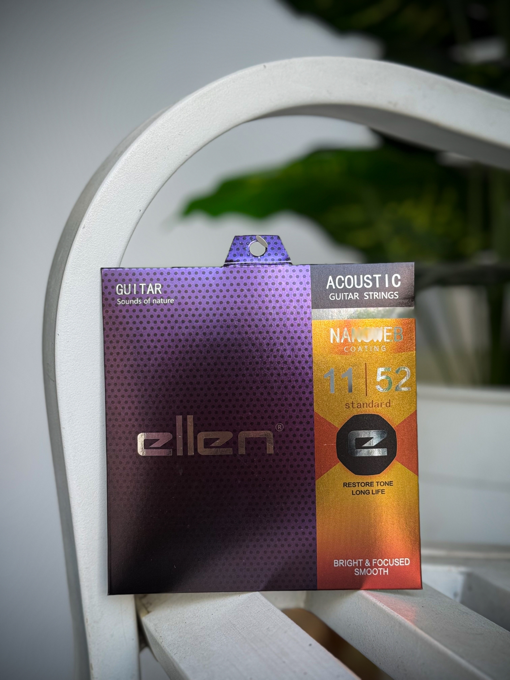 สายกีต้าร์โปร่ง ellen สายทองเหลือง รุ่นใหม่ รุ่น NANOWEB coating 10 11 เลือกเบอร์ได้