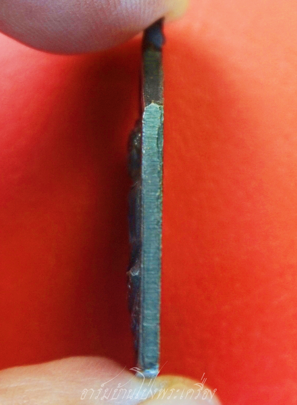 พระพุทธ วัดบ้านโป่ง หลังยันต์สามดวง เนื้อทองแดงรมดำ(องค์ที่1)