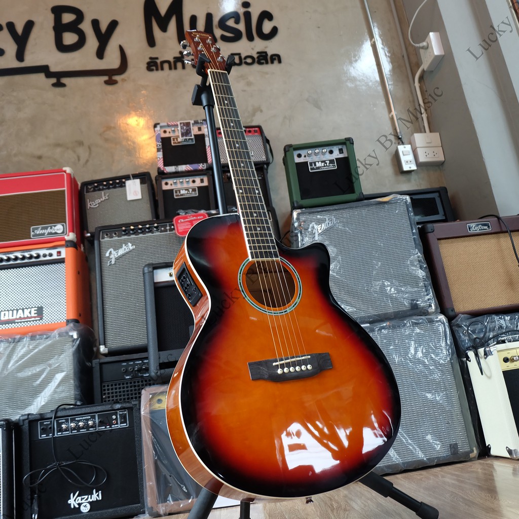 กีตาร์โปร่งไฟฟ้าVictoria กีต้าร์โปร่งไฟฟ้า+จูนเนอร์ในตัว