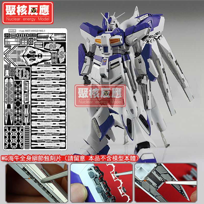 Preorder PE(Photo eching plate) For MG1/100 Hi-Nu Gundam ยี่ห่อ Nuclear Energy Model