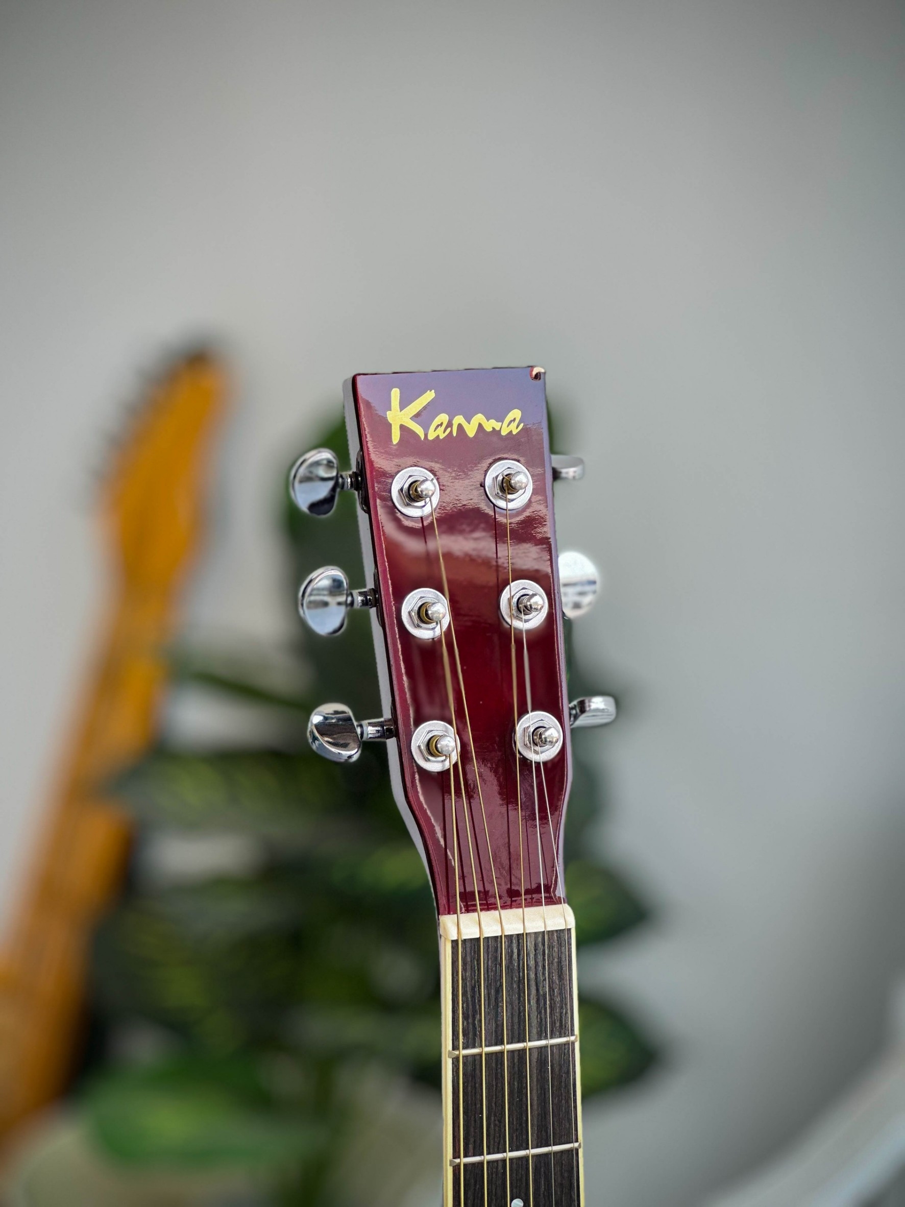 KAMA กีต้าร์โปร่ง K-410D ขนาด 41 นิ้ว NEW!! ปิ๊กกาดลายเถาวัลย์ แถมฟรี กระเป๋าNAMI ปิ๊ก4อัน คาโป้ ประแจ