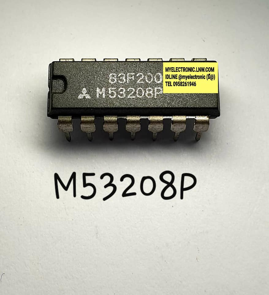 ขาย , M53208P , ยี่ห้อ , MITSUBISHI , ตัวถัง , DIP-14 , ขา , M53208 , P , ไอซี , IC , ราคา , ตัวละ . . ., หน่วย ,บาท