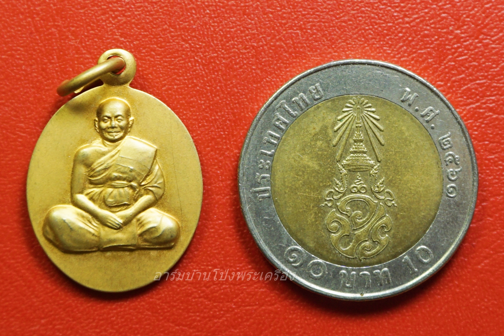 พระธรรมราชานุวัตร(หลวงเตี่ย) วัดพระเชตุพนฯ หลังพญาครุฑ เนื้อกะไหล่ทอง(องค์ที่1)