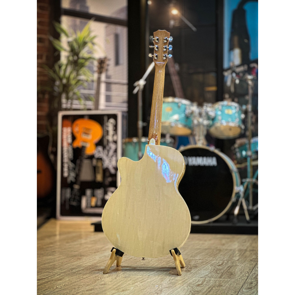 Diduo รุ่น DM40C กีโปร่งไฟฟ้า กีต้าร์ตัวบาง ขนาด 40 นิ้ว สีไม้ล้วน เสียงดี ทัชชิ่งจับง่าย สบายมือ