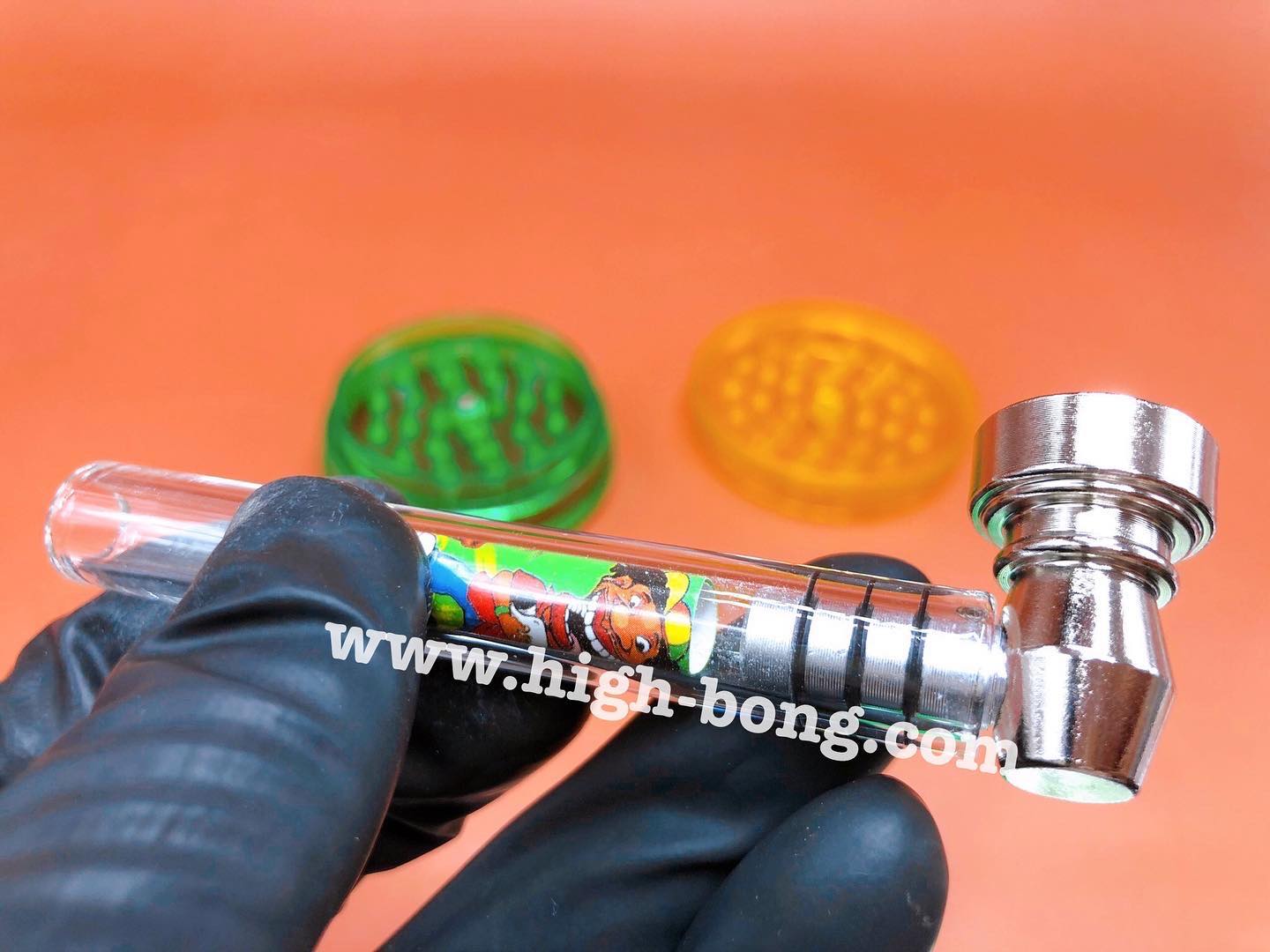 Glass Pipe + Grinders 60(mm.) High Set 1