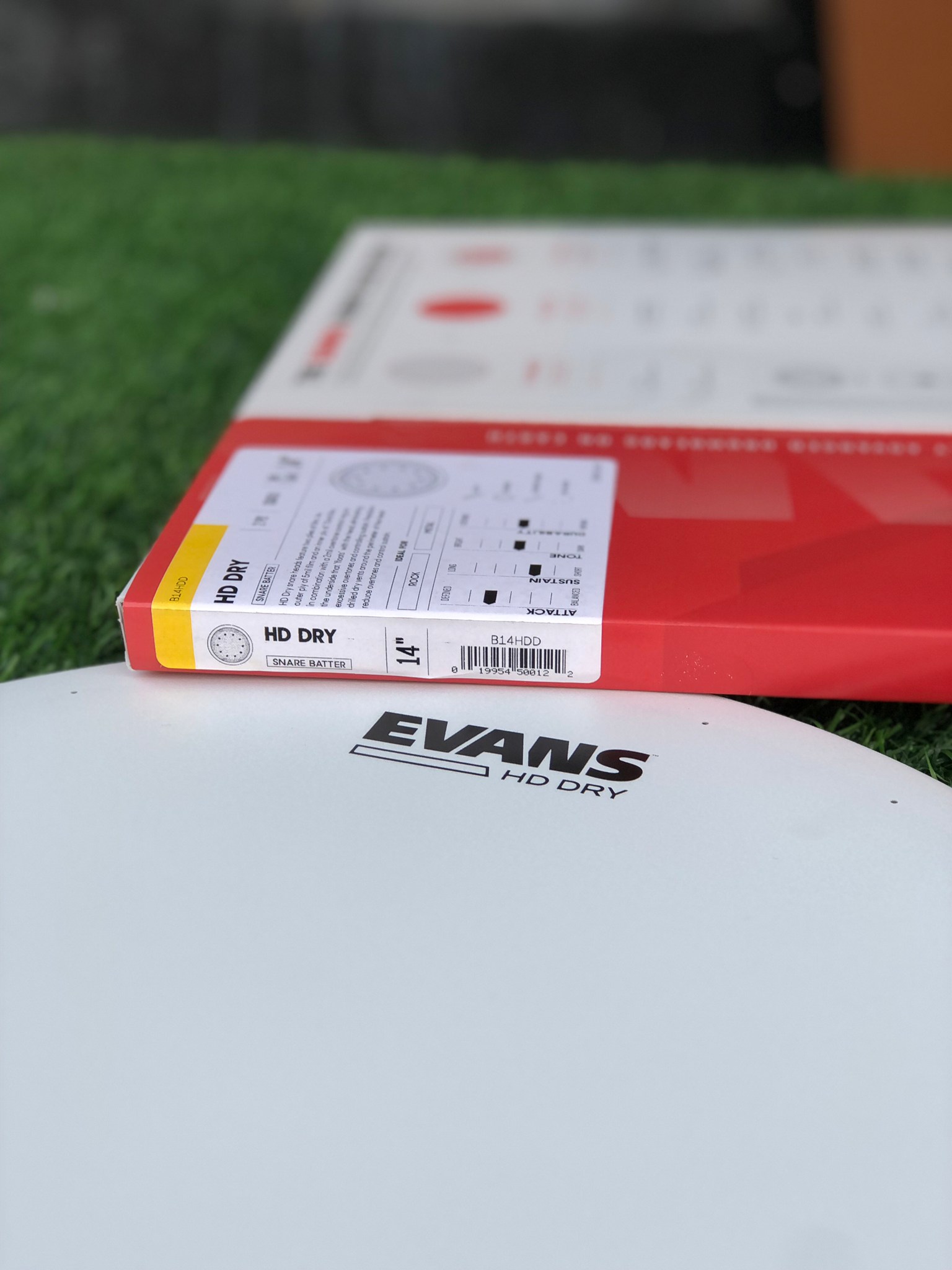 หนังกลองสแนร์ 14" Evans รุ่น B14HDD HD DRY แบบขุ่นน้ำมัน 2 ชั้น หนังสแนร์ หนังบนสแนร์ พร้อมวงแหวนหนา 2 มิล Made in USA