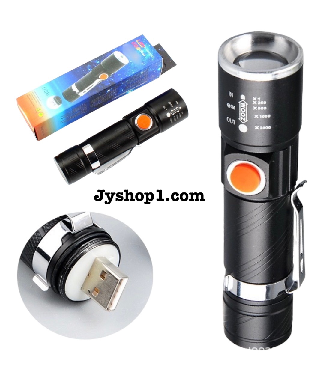 ไฟฉาย ไฟฉายชาร์จไฟ USB PL-515 , 616