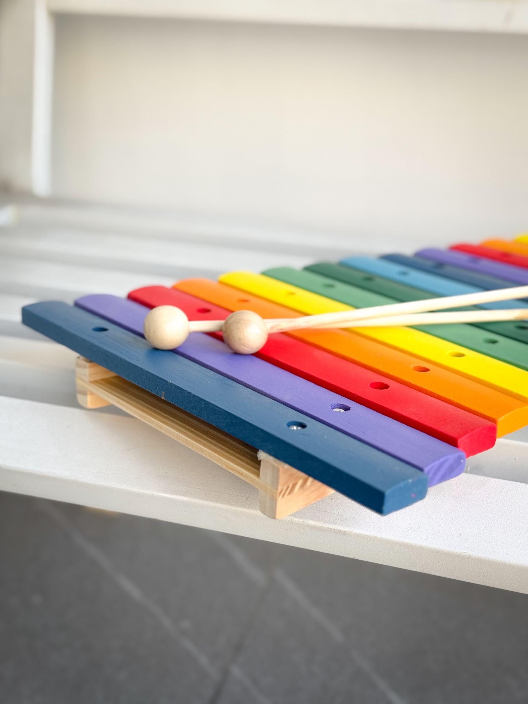 Babytime ระนาดเด็ก ไซโลโฟนไม้ xylophone ครบเสียง 15 เสียง สีสวยสดใส ฝึกสมาธิ พร้อมไม้ตี ของเล่นเด็ก