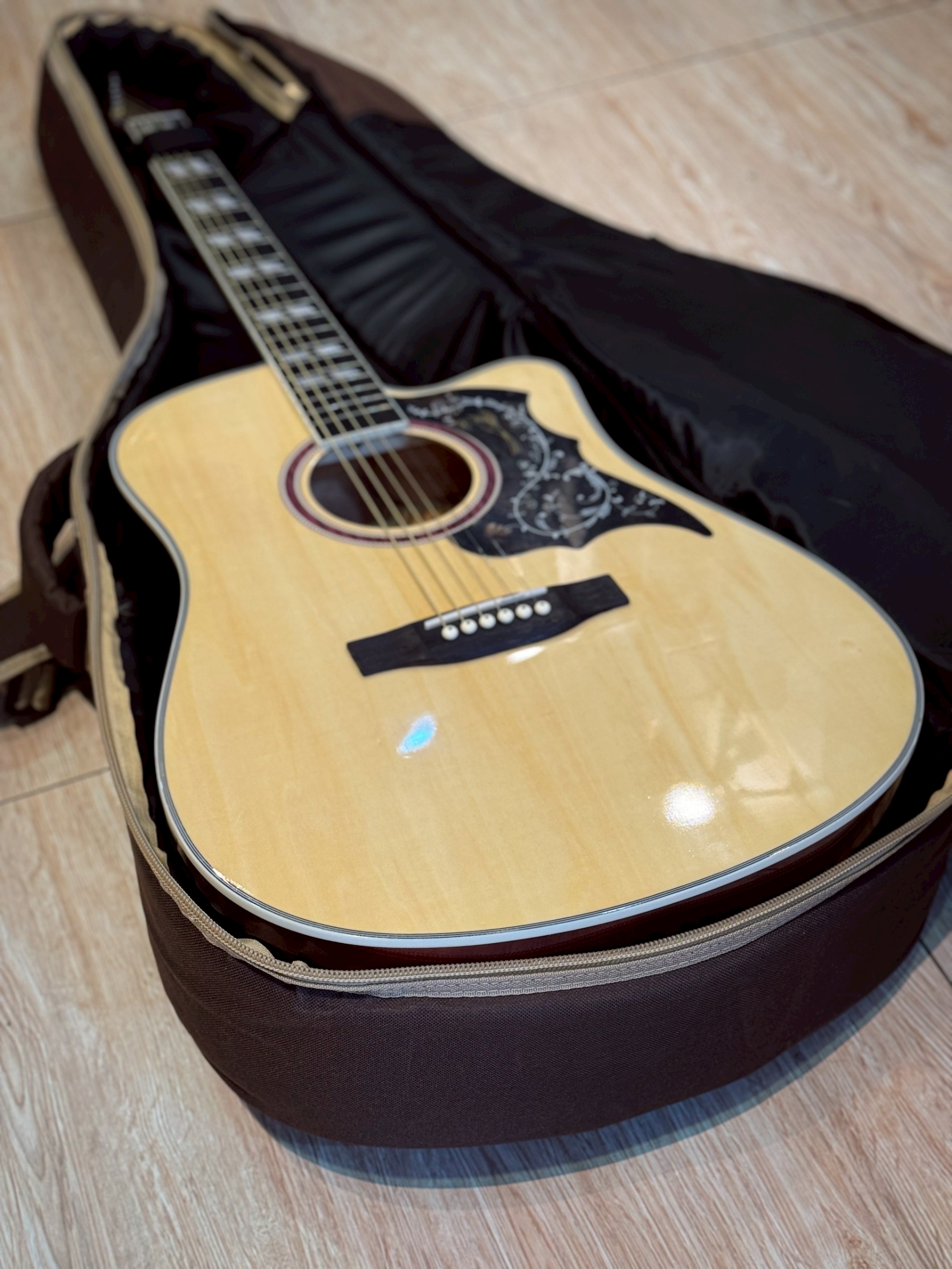 Ibanez กระเป๋ากีต้าร์โปร่ง ขนาด 41" นิ้ว บุฟองน้ำหนา 12 มิล ป้องกันการกระแทก สีน้ำตาล