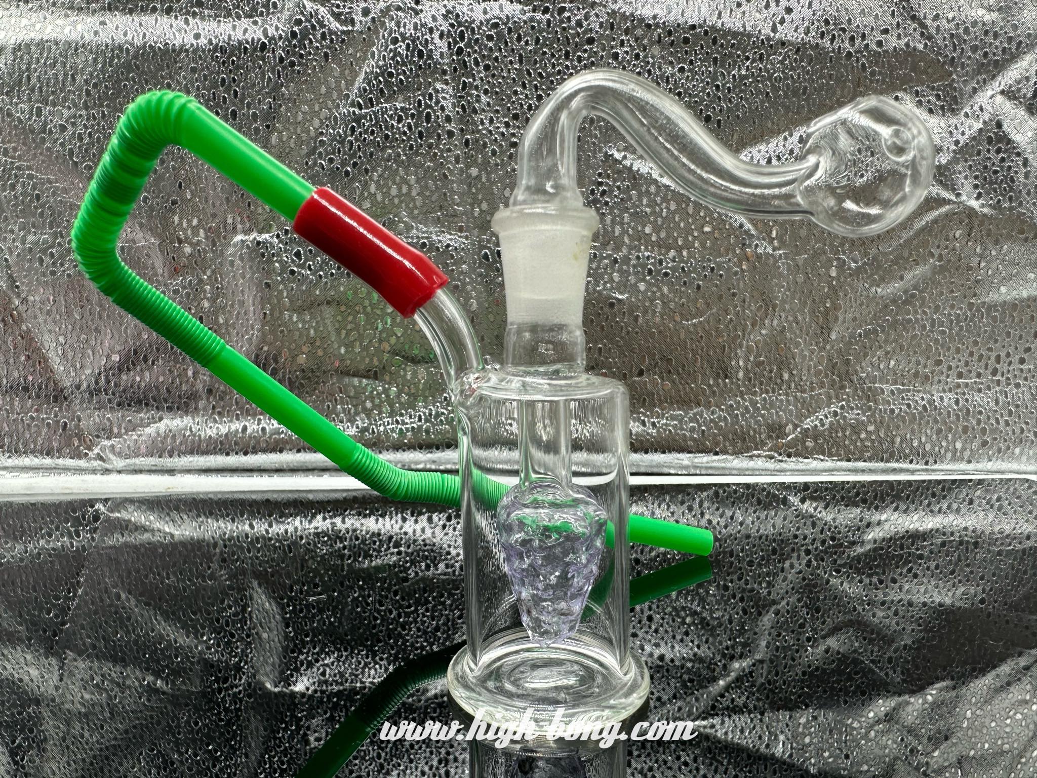 Grape Glass Bong บ้ององุ่นพร้อมตุ้มแก้ว (8 cm.)(Purple)