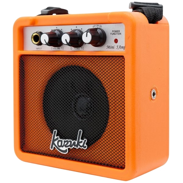 Kazuki MINI5 แอมป์กีต้าร์ไฟฟ้า 5 วัตต์ มีเอฟเฟ็กเสียงแตก ขนาดพหพา เลือกสี