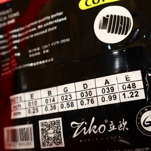 Ziko สายกีต้าร์โปร่ง รุ่น DAG-010 เบอร์ 10 สายกีตาร์โปร่ง 6 เส้น