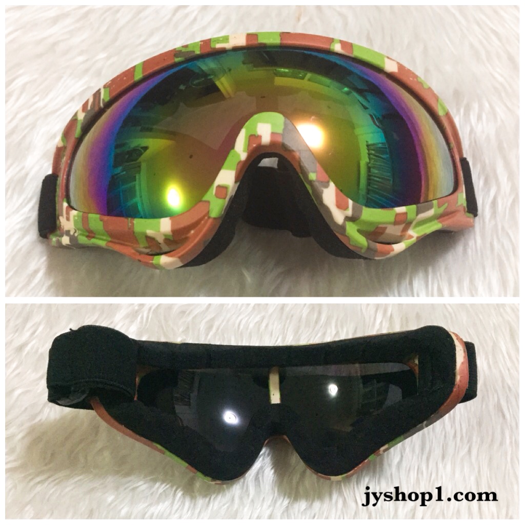 แว่นกรองแสง แว่นกันลม Goggles ลายพราง