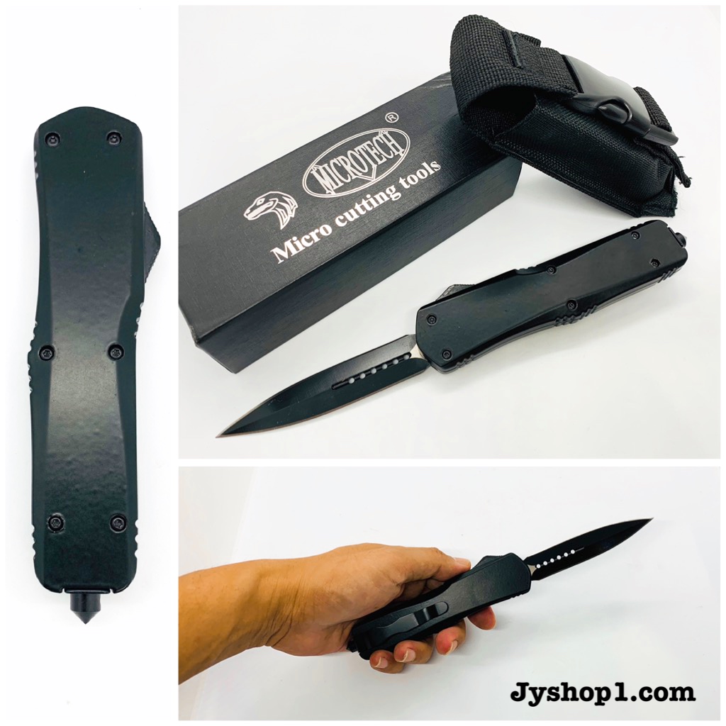 มีดสปริงตรง มีดพก Microtech แบบ 2 คม M1