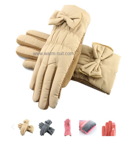 ถุงมือกันหนาว thinsulate+วูลทัชสกรีนได้ แต่งข้อมือ 1