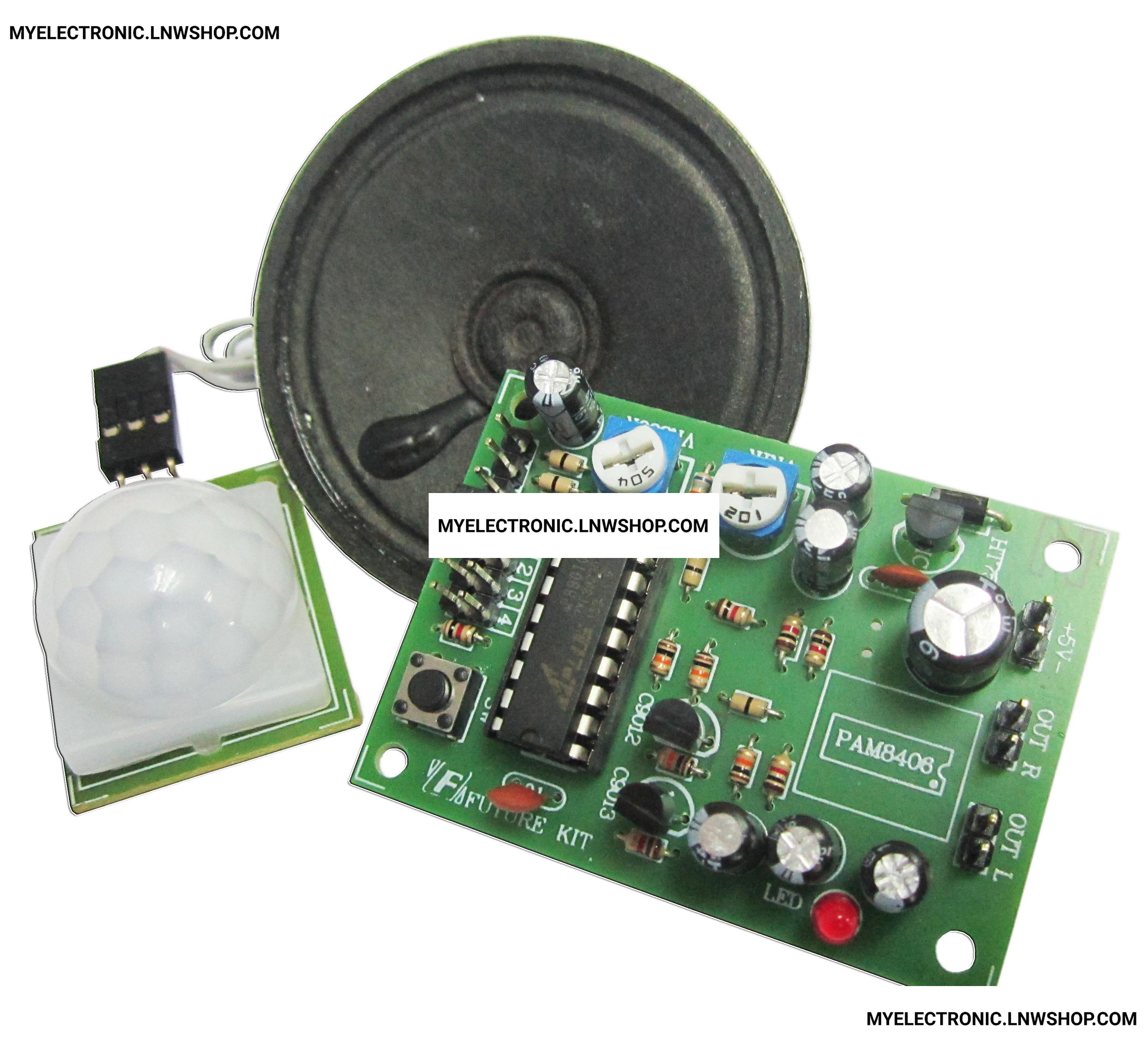 ขาย FA518 ชุด BACKING DOG ALARM SENSER วงจร สุนัขเฝ้าบ้าน ใช้ PIR CENSOR ชุดสำเร็จประกอบลงปริ้น แล้ว ชุดลงปริ้น แล้ว ชุดประกอบลงปริ้น ชุดประกอบลงปริ้นแล้ว ยี่ห้อ ฟิวเจอร์คิท BRAND FUTUREKIT โครงงาน อิเล็กทรอนิกส์ เพื่อการศึกษา เรียนรู้ ทำ โปรเจ็ค PROJECT