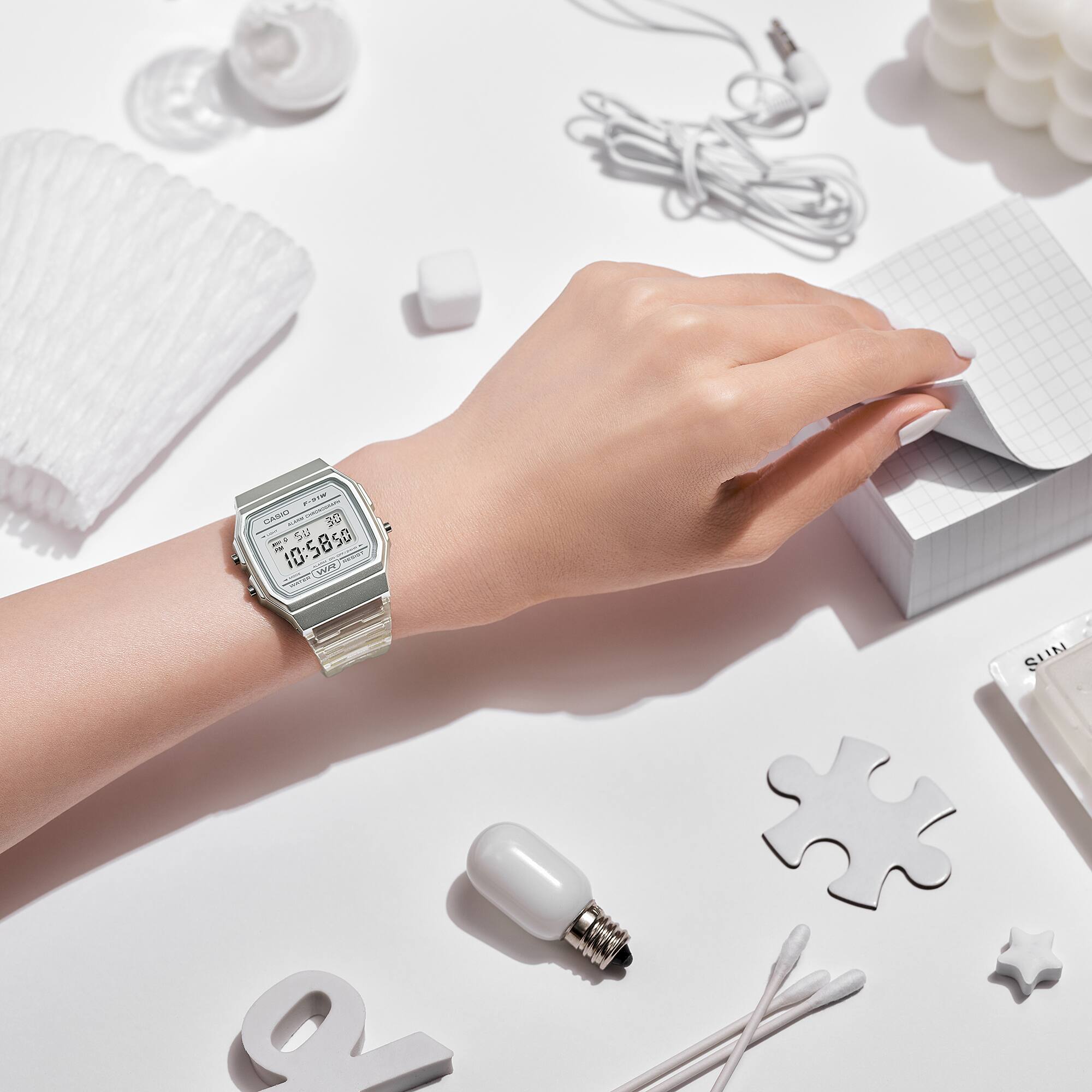 F-91WS-7 l CASIO สายเรซิ่น