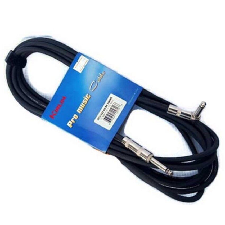 Kirlin สายแจ๊คกีตาร์&เบส 3-6 m. หัวโครเมี่ยม เสียงชัดไม่จี่ หัวแจ๊คแข็งแรงอย่างดี หุ้มลดการหักงอของสาย