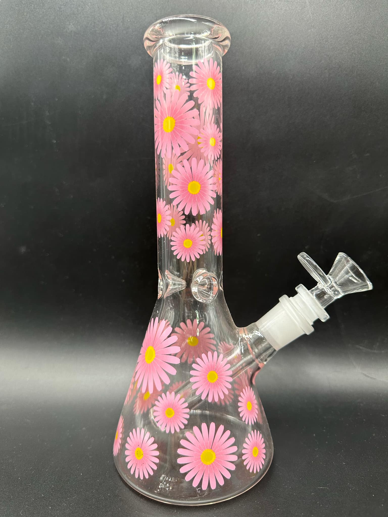 Blooming Flowers Glass Bong (25cm.)(Pink)