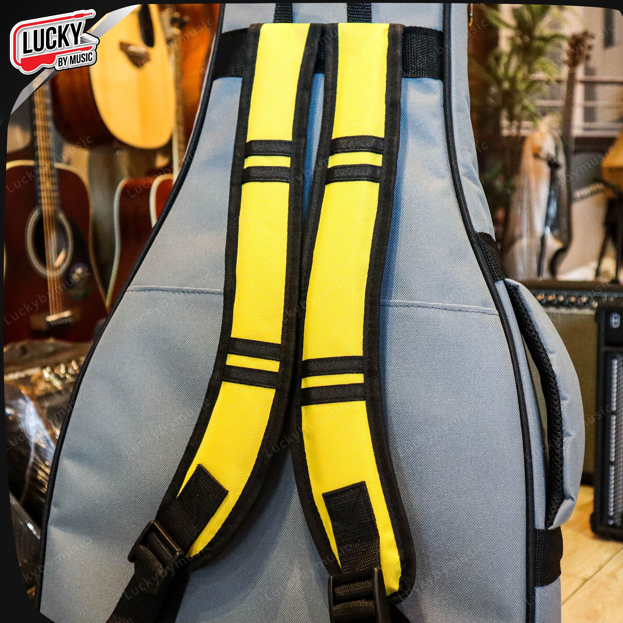 ซอฟเคสกีต้าร์ไฟฟ้า Nami Series Hello Yellow กระเป๋ากีต้าร์ไฟฟ้า บุฟองน้ำ 12 มิล กันน้ำได้ เลือกสีได้ มีหูหิ้ว/สะพายหลัง