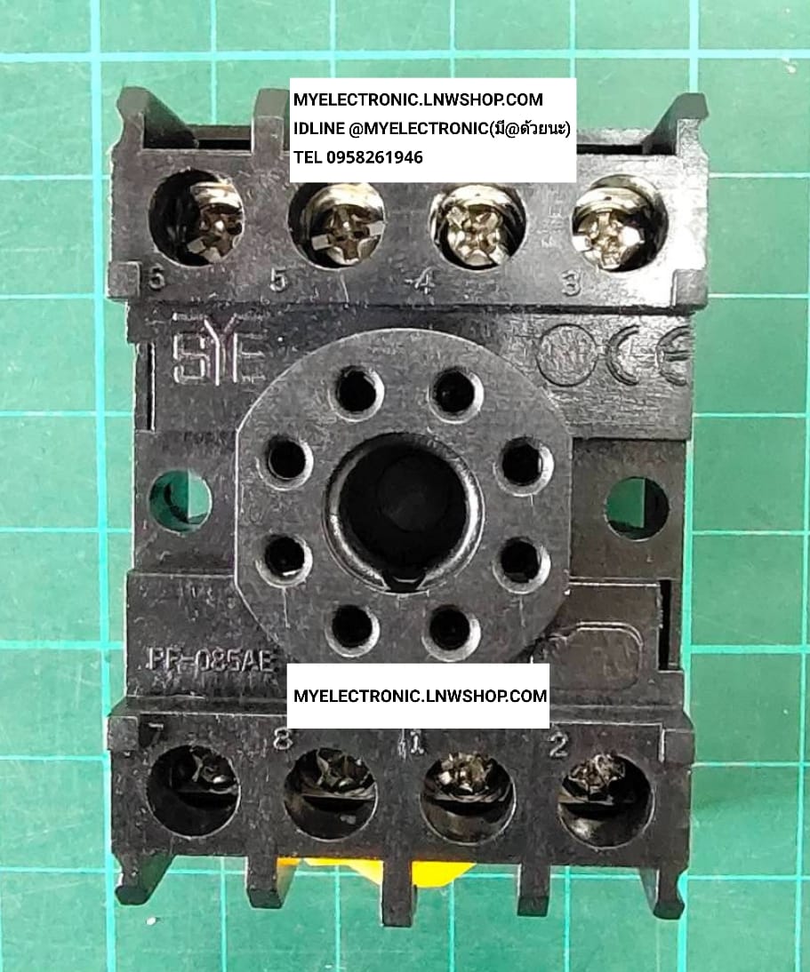 ขาย PF-085AE SOCKET RELAY ซ็อกเก็ต รีเลย์ ขันน็อต ยี่ห้อ ของแท้ รุ่น PF085AE MODEL ราคา ตัวละ . . . . . หน่วย บาท