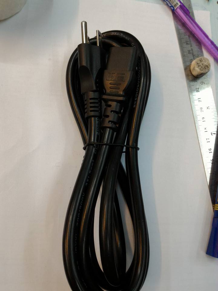 ขาย สายไฟคอมพิวเตอร์เส้นหนา3x1.5mmWIRE COMPUTER ACพร้อมปลั้กหัวท้ายยาว2เมตรสีดำ ราคาเส้นละ บาท
