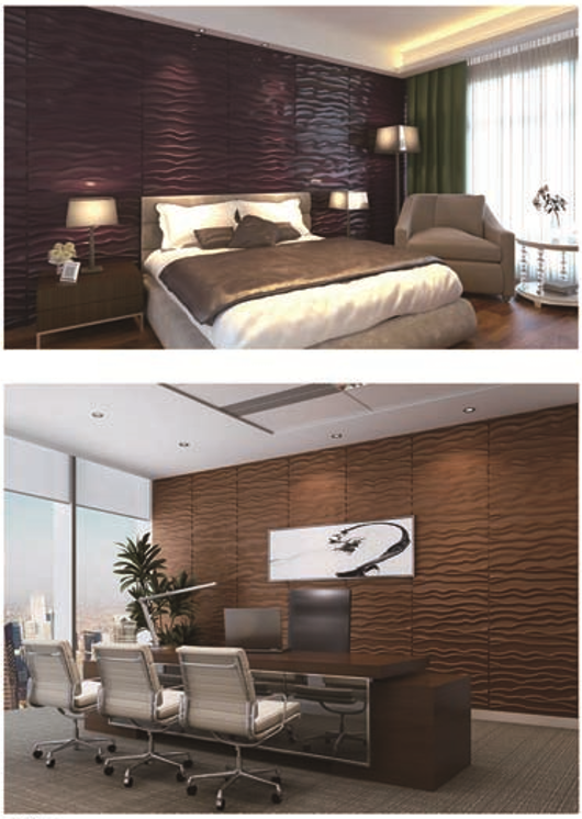 แผ่นผนัง3มิติ PU LEATHER รุ่น Lake Baikan