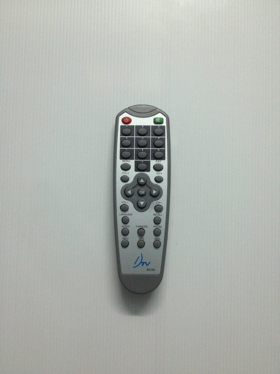 รีโมทจานดาวเทียม ดีทีวี DTV เทา