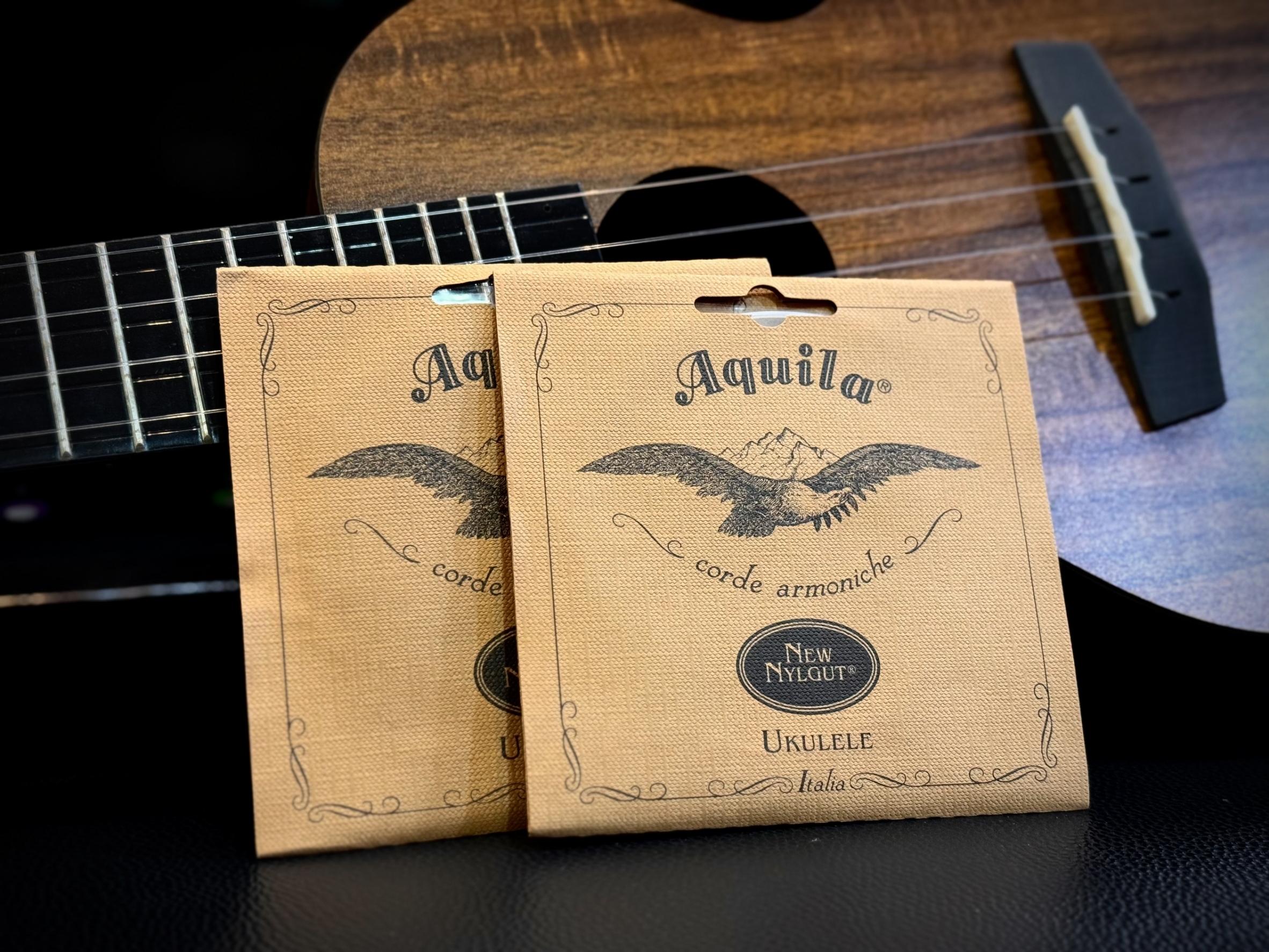 สายอูคูเลเล่คอนเสิร์ต Ukulele Strings Concert Aquila 7U ของแท้ Made in Italy ครบชุด 4 เส้น